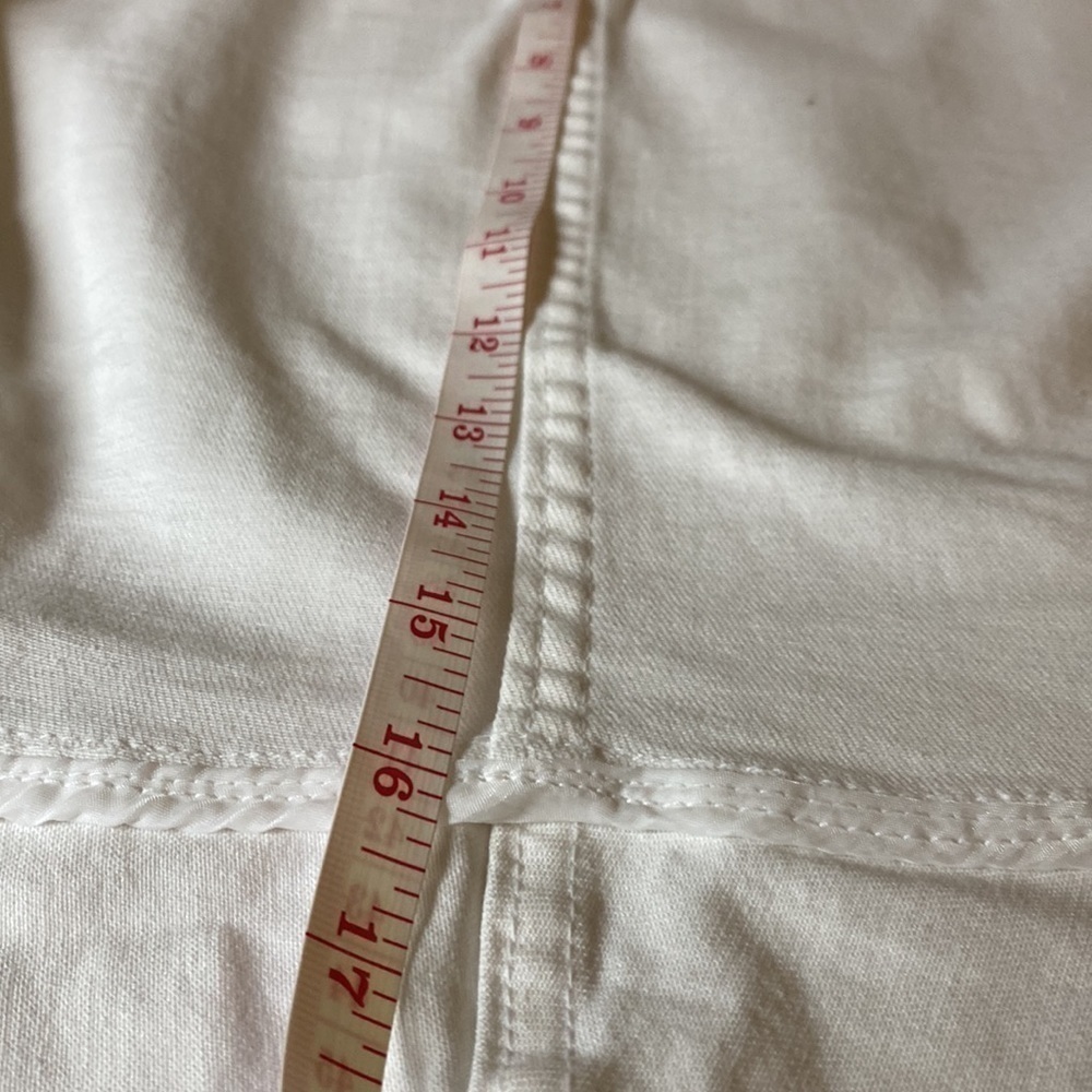 New Directions Petite White Jean Blazer w/ Zipper Accents Size Petite L - Picture 10 of 10